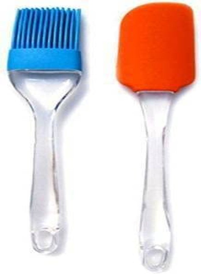 Bekner Oil Cooking Baking Silicone Spatula and Pastry Brush Set for Cooking Multicolor Silicon Flat Pastry Brush-002 Silicone Flat Pastry Brush