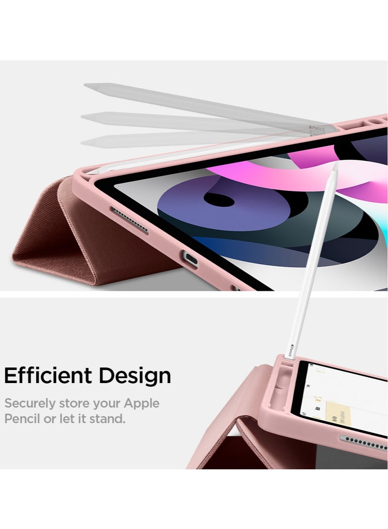 Spigen Urban Fit Case Cover for iPad Air 5th Gen (2022) and iPad Air 4th Gen (2020) 10.9 inch With Pencil Holder - Rose Gold - Image 2