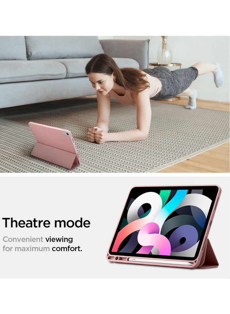 Spigen Urban Fit Case Cover for iPad Air 5th Gen (2022) and iPad Air 4th Gen (2020) 10.9 inch With Pencil Holder - Rose Gold - Image 3