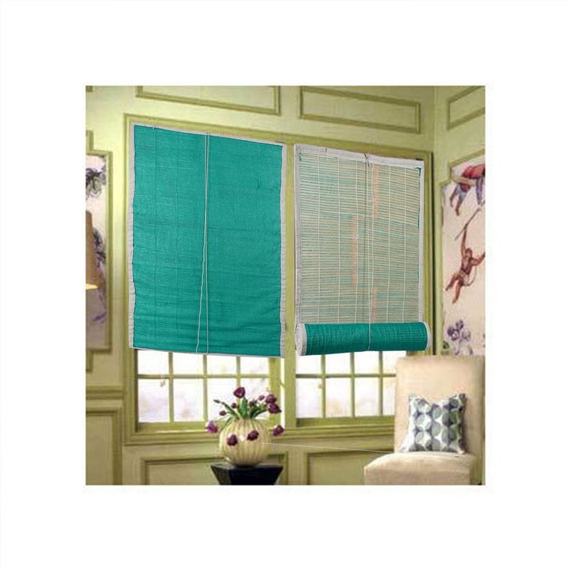GoKoo Natural Bamboo CurtainRollup Blinds for with Rain Sun Dust Privacy Cold Protection for WindowDoorBalcony with Green Net Pack of 1 3 x 10 - Image 2
