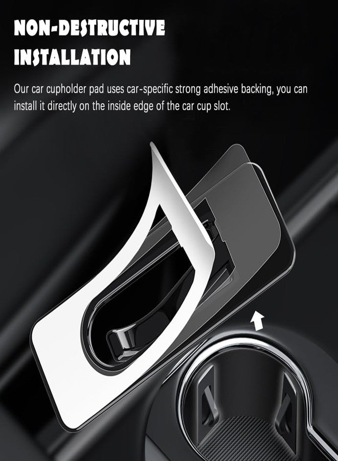 carleef Car Cup Holder Cushions with Strong Adhesive,Automotive Cup Holders Anti-Shaking Pads,Universal Car Cup Holder Insert Stabilizer Car Accessories Interior for Most Vehicles (6PCS) - Image 3
