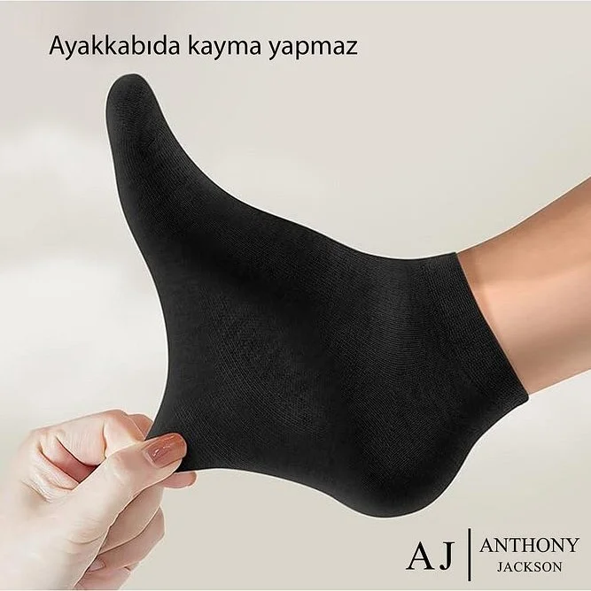 أنتوني جاكسون 10 Pairs Boxed Bamboo Premium Men-Women Ankle Booties Socks - Ankle Length Short Sports Running and Walking Socks