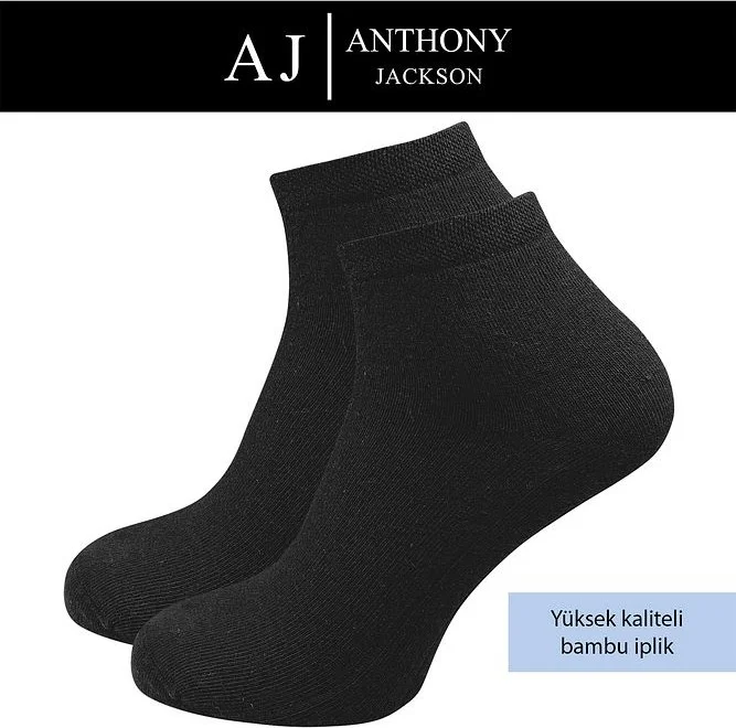أنتوني جاكسون 10 Pairs Boxed Bamboo Premium Men-Women Ankle Booties Socks - Ankle Length Short Sports Running and Walking Socks