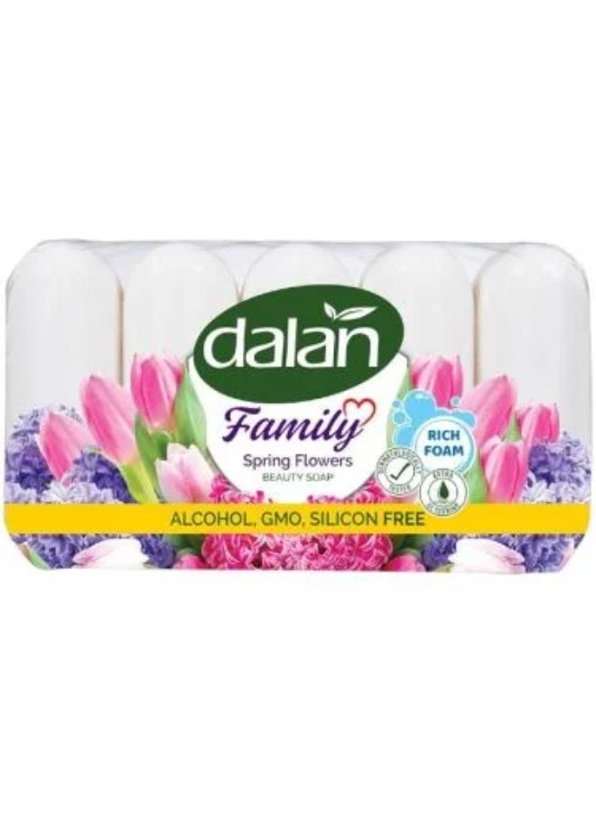 صابون فاميلي زهور الربيع للجسم واليدين   – 5 × 75 جرام