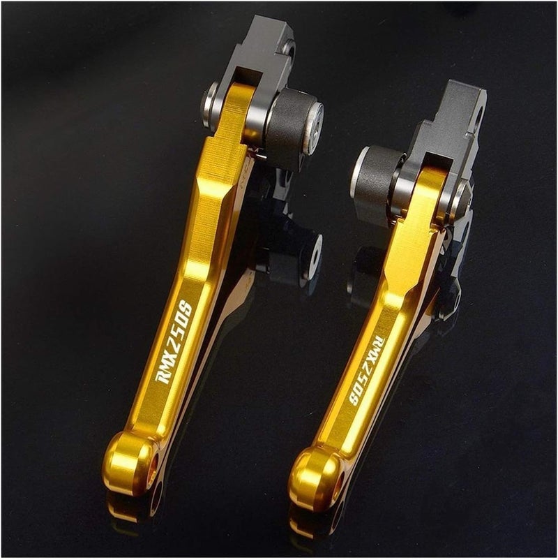 cheekyglo Fit for Suzuki RMX 250S RMX250 S RMX 250 S 1993 19941996 CNC Pivot Brake Clutch Levers Dirt Bike Motocross OffRoad Accessories Durable (Color : 1996 Gold)1996 Gold - Image 1