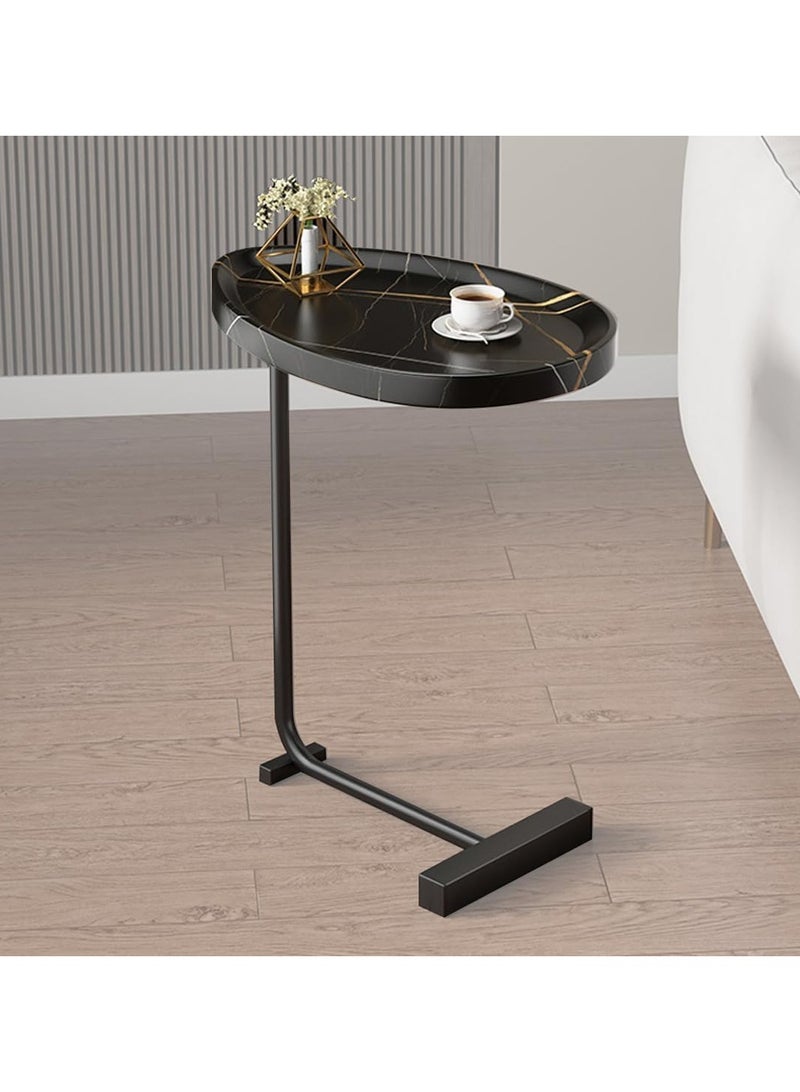 DubaiGallery Side Table Small Bedside Table Mini Skinny Bedside Table End Table, Space Saving Height 27.6 inches (70 cm) C-Shaped Coffee Table, Side Sofa Snack Table for Sofa Reclining Furniture - Image 3