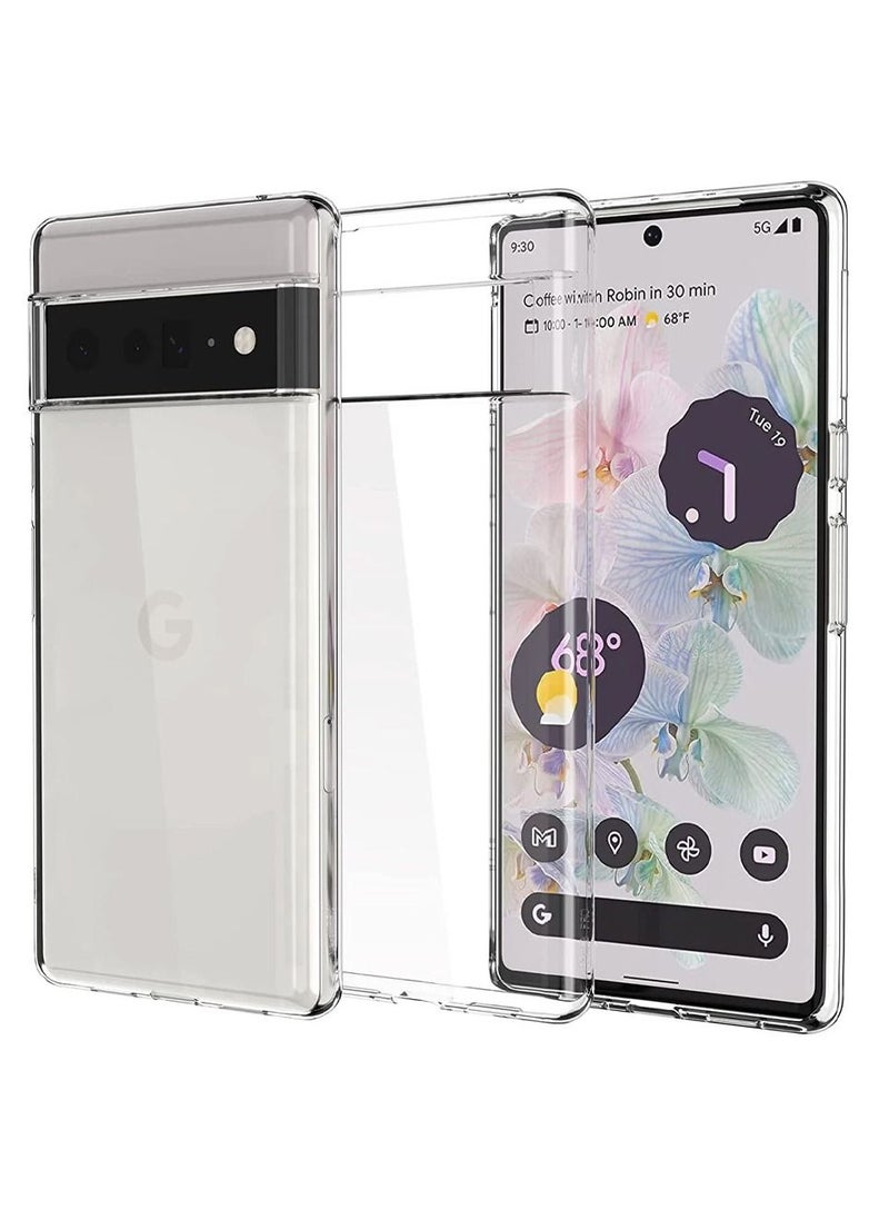 CATANES Google Pixel 6 Pro Clear Case Soft Flexible TPU Anti-Shock Slim Transparent Back Cover (6.71")  - Image 2