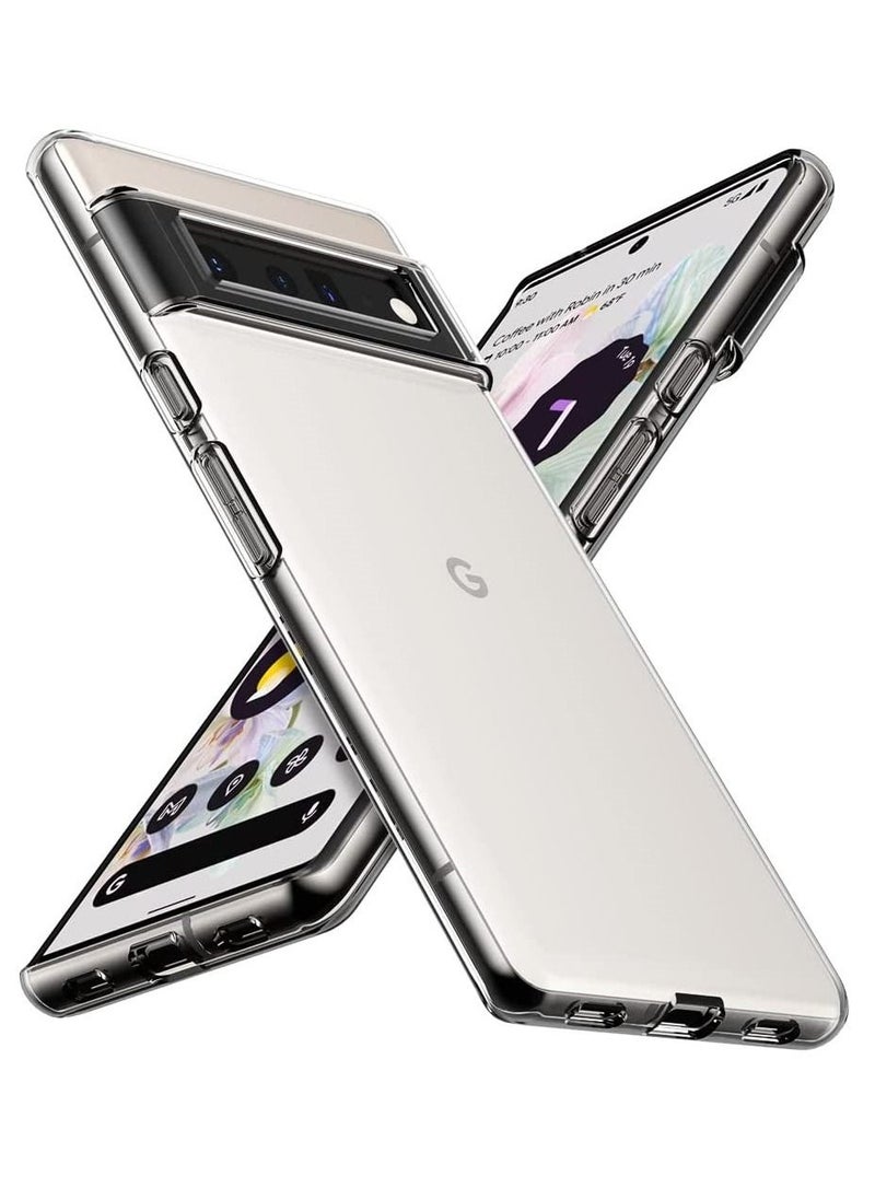 CATANES Google Pixel 6 Pro Clear Case Soft Flexible TPU Anti-Shock Slim Transparent Back Cover (6.71")  - Image 4