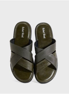 Robert Wood Cross Strap Sandals  - Image 4