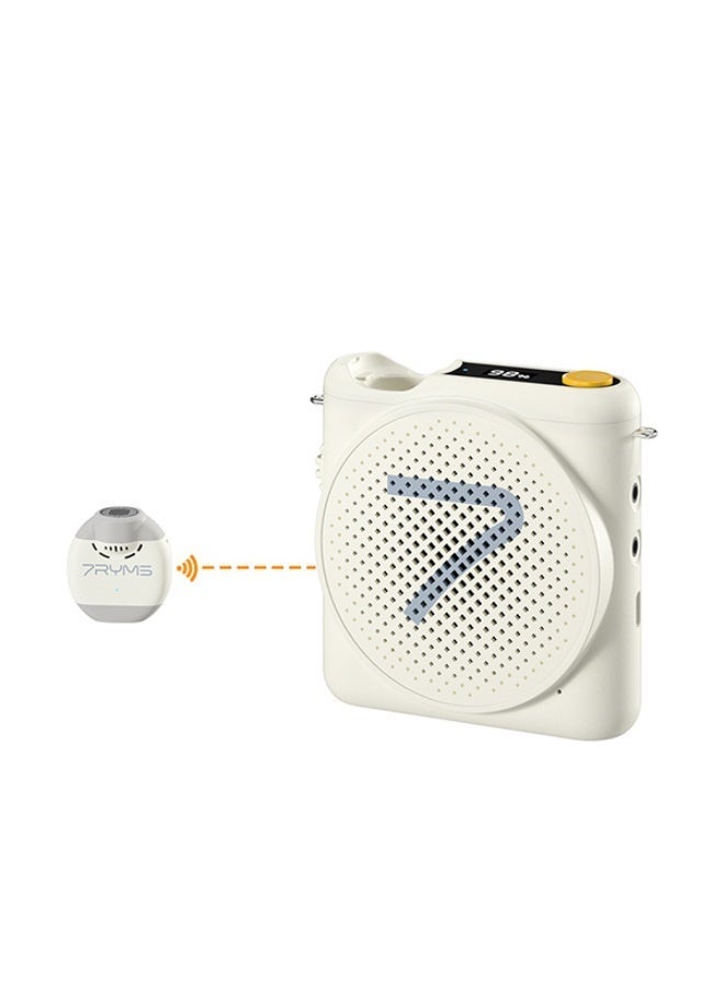 7RYMS WA2 Amplifier with Microphone (White) - Image 2