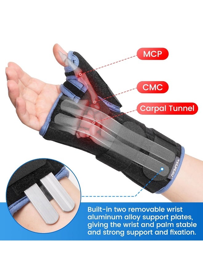 Velpeau - Wrist Brace With Thumb Spica Splint For De Quervain'S Tenosynovitis, Carpal Tunnel Pain, Stabilizer For Tendonitis, Arthritis, Sprains & Fracture Forearm Support Cast (Regular, Right Hand-S) - Image 1