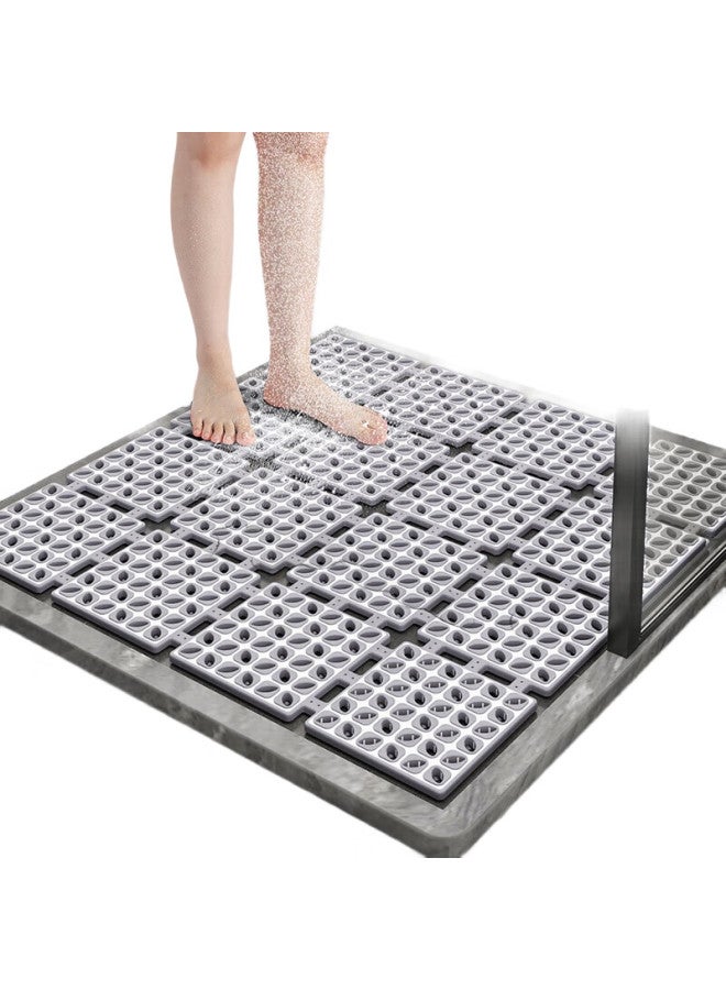 Dajiang Bathroom Non-Slip Mat, Elderly Bathing Anti-Fall Floor Mat, Shower Room Foot Mat, Spliced Bathroom Non-Slip Mat, 60X60Cm - Image 2