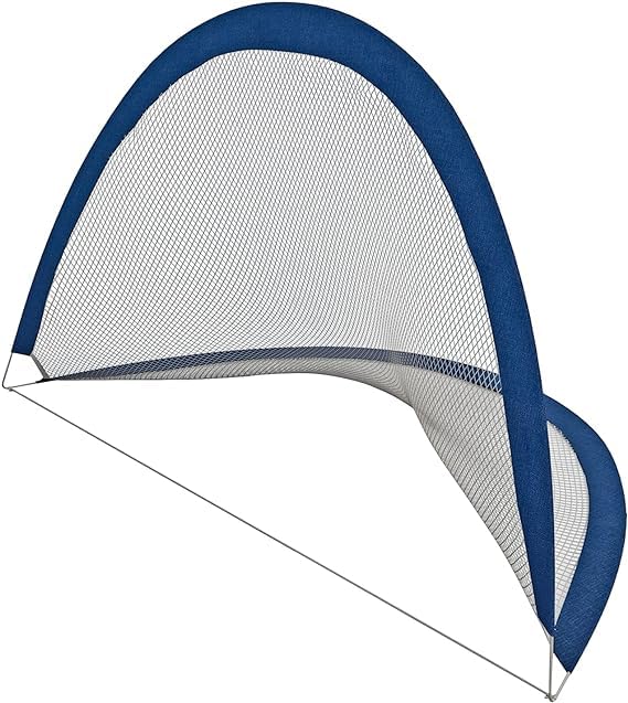 Fitfix® Premium Portable PopUp Soccer Goals 80×45 cm Professional Mini Football Goal Net with Carry Bag Weatherproof Fiberglass Frame Quick Setup Training Pugg Goals for Outdoor Practice Set of 2 Blue - Image 5