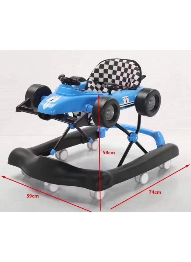 umbrella - 3-in-1 Multifunctional Baby Walker in the Shape of a Car with Brakes - Image 1