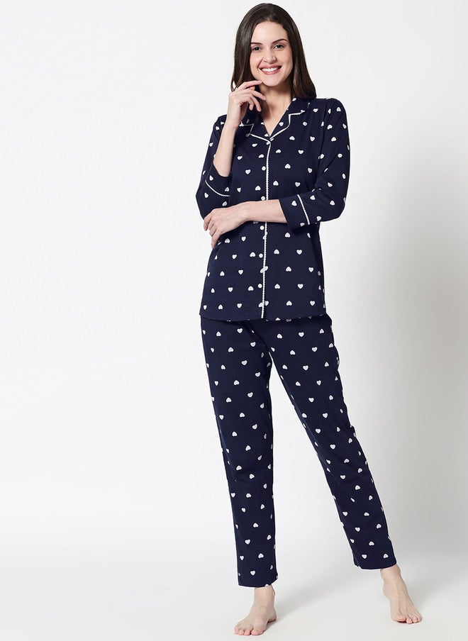 Zeyo Conversational Printed Pure Cotton Night Suit - Image 2