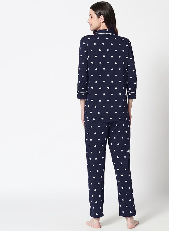 Zeyo Conversational Printed Pure Cotton Night Suit - Image 5