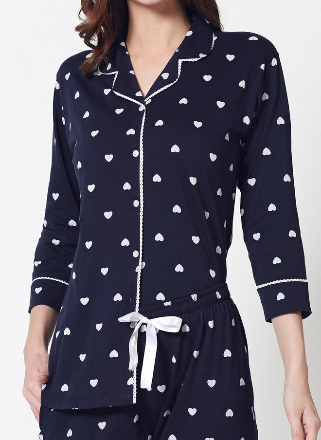 Zeyo Conversational Printed Pure Cotton Night Suit - Image 3