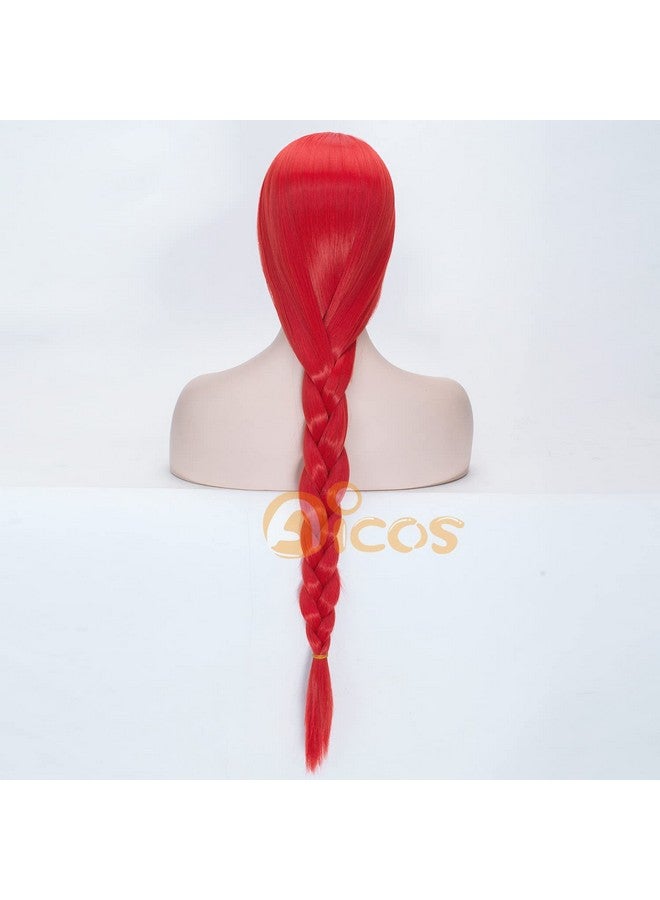 Aicos Icos Long Red Braid Costume Wig For Cowgirl 31 Inches Cosplay Wig For Women Halloween Party - Image 4