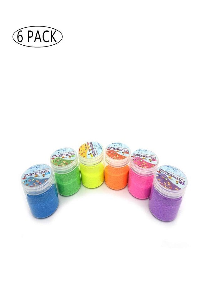 JULAN 6 Pack Magic Sand - Space & Colored Sand Toys for Kids & Adults - 6 Colors - Image 2