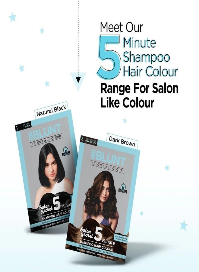 Bblunt 5 Min Shampoo Hair Colour - Choco Dark Brown | (Pack of 2) | Colours Within 5 Minutes | 20ml X 10 - Image 5
