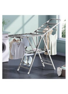 XICEN Rolling Clothes drying rack, stainless steel ,multi-function foldable drying rack  - Image 1