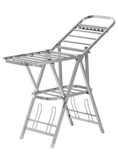 XICEN Rolling Clothes drying rack, stainless steel ,multi-function foldable drying rack  - Image 2