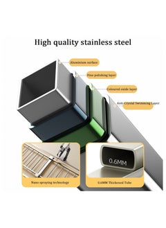 XICEN Rolling Clothes drying rack, stainless steel ,multi-function foldable drying rack  - Image 4