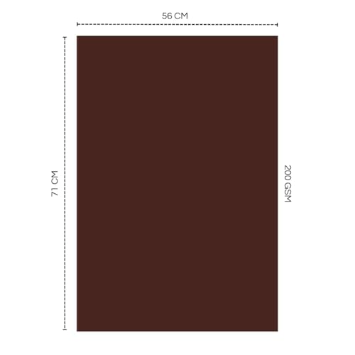 SEJASCOLLECTIONS | Pack of 10 | Chocolate Brown, Bright, A1, BIG / FULL Size, Pastel Sheets/ Chart Paper, Used in art and craft, collage, projects, posters etc. Plain / Unrulled, Size: 70x56 centimeters, 200 GSM thickness. - Image 2