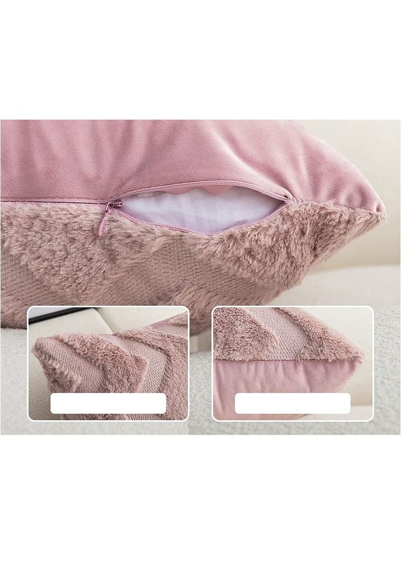 2 PCS Of Throw Pillow With Extra Comfort And Fluffy Material With Soft Handfeel