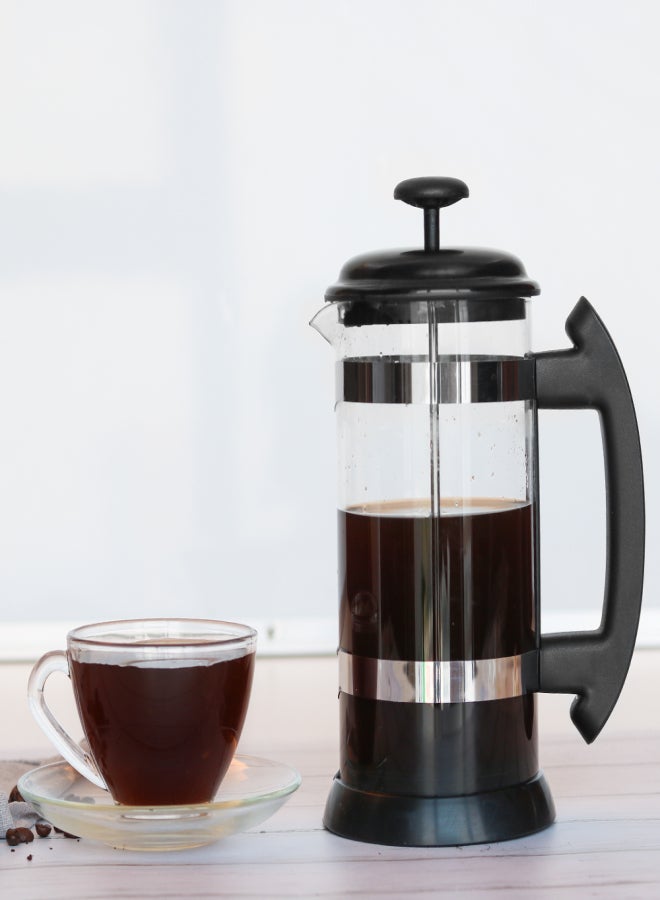 i cafilas 1000ml Stainless Steel French Press Pot Cafetiere Coffee Cup Borosilicate Glass Coffee Maker Tea Filter Tea Maker Scented Tea Herbal Tea French Press - Image 1
