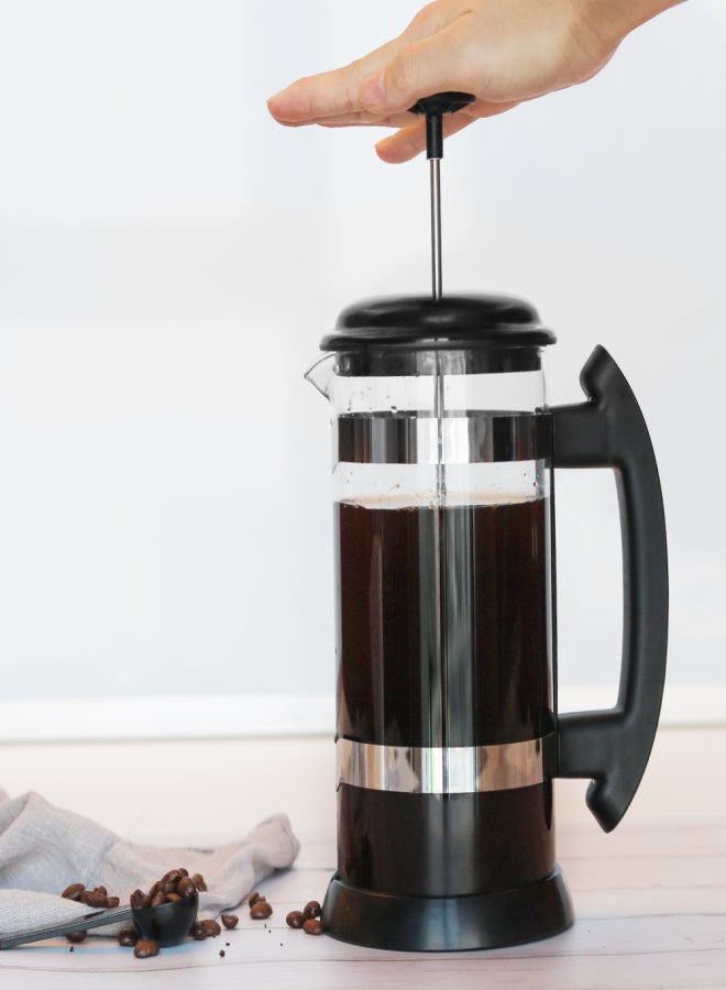 i cafilas 1000ml Stainless Steel French Press Pot Cafetiere Coffee Cup Borosilicate Glass Coffee Maker Tea Filter Tea Maker Scented Tea Herbal Tea French Press - Image 3