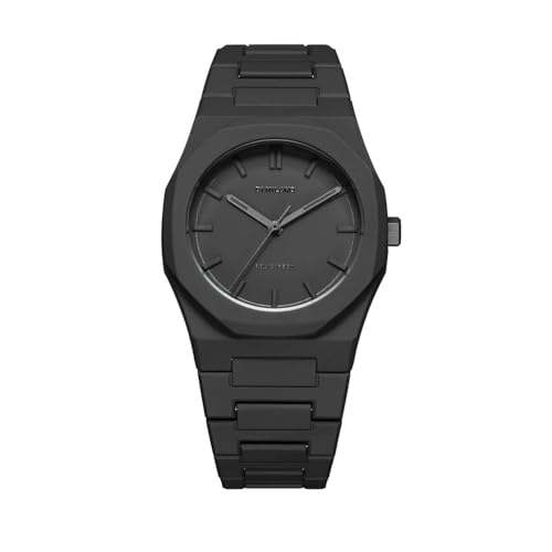 D1 Milano Polycarbon Unisex Luxury Watch, Polycarbonate Quartz Movement, Polycarbonate Strap, 50M Water Resistant Timepiece, Black Dial, 2 Years Warranty - PCBU01 - Image 1