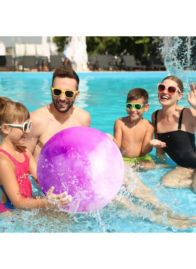 Chumia Chumia 18 Inch Fun Bouncy Balls 5 Pcs Rubber Inflatable Kick Ball Bouncing Sensory Balls with Hand Air Pump for Park Backyard Beach Indoor Outdoor Games Party Favors (Sweet Color)  - Image 4