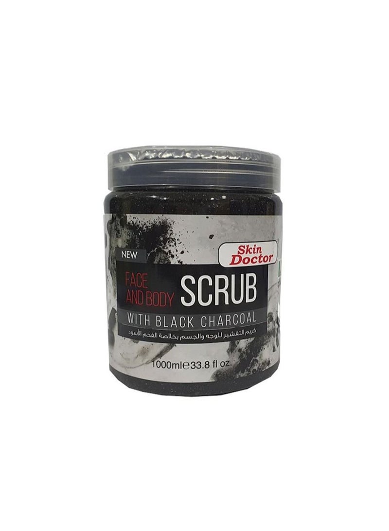 Face and Body Scrub with Black Charcoal 1000ml