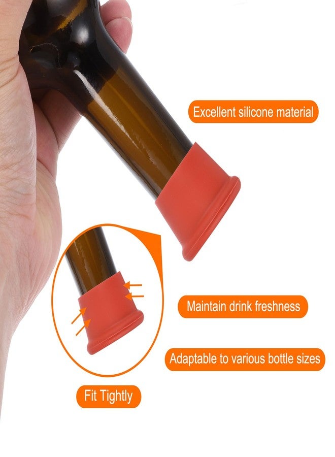 ميكسينيتي مجموعة سدادات زجاجات النبيذ من ميكانيكسي، 6 قطع، سدادات محكمة الإغلاق، سدادات قابلة لإعادة الاستخدام، سدادات مطاطية حمراء للزجاجات، مثالية للحفلات والمطبخ المنزلي وتخزين المشروبات - Image 3