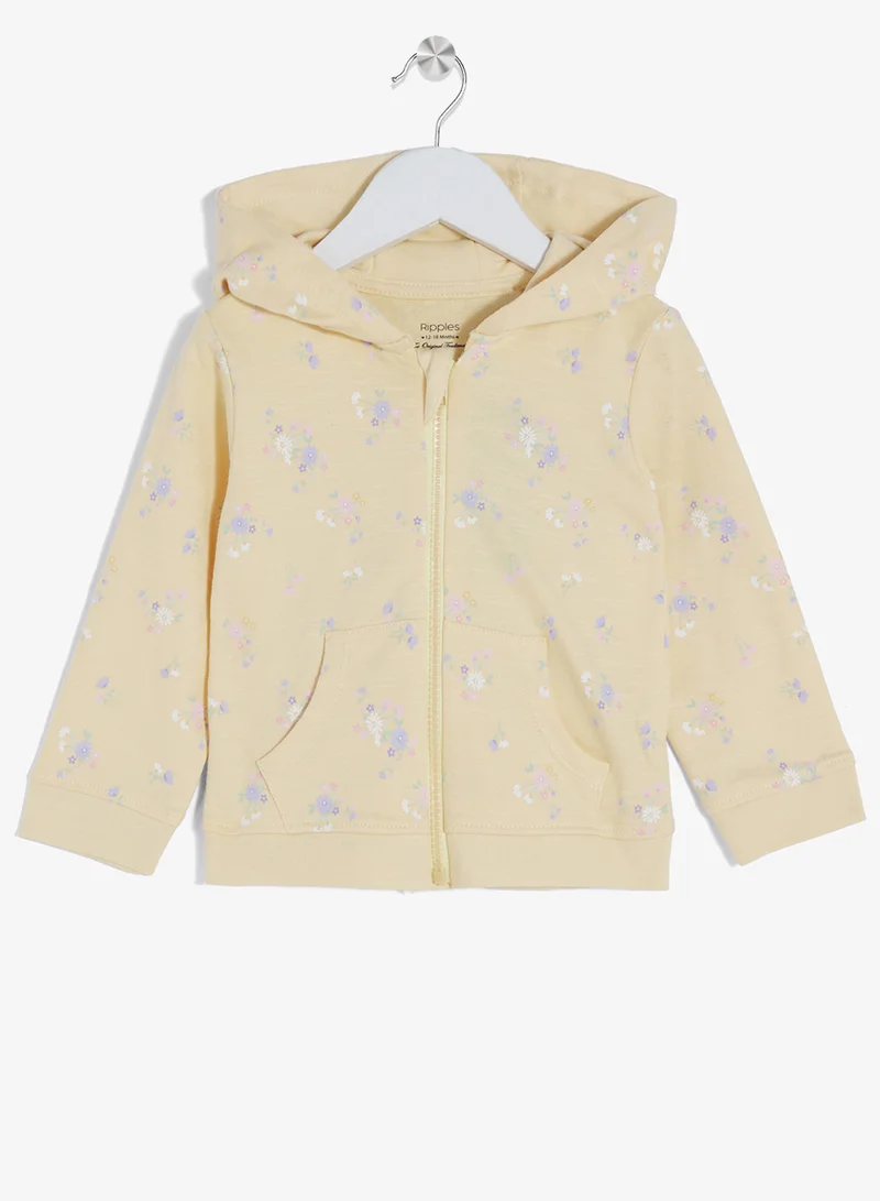 ريبلز مع نمشي طقم بناتي من قطعتين مع سويت شيرت وبنطلون رياضي