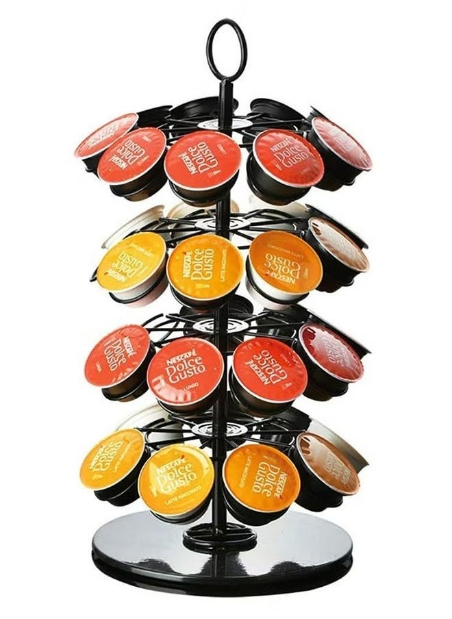 RollsTimi  Stainless Steel Rotating Coffee Capsule Holder,Black  - Image 2