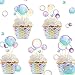 Lotus Mann 27Pcs Under The Sea Mermaid Party Cake Decorations Flat Bubble Cake Toppers Rainbow Bubble Sticker Childrens Party Supplies Kids Birthday Mermaid Decor Baby Shower - Image 3