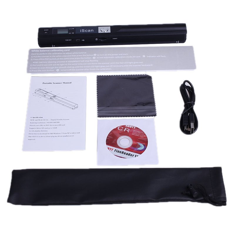 Microware iScan 900DPI Handheld Portable JPG PDF Document Scanner with LCD Display Black - Image 4