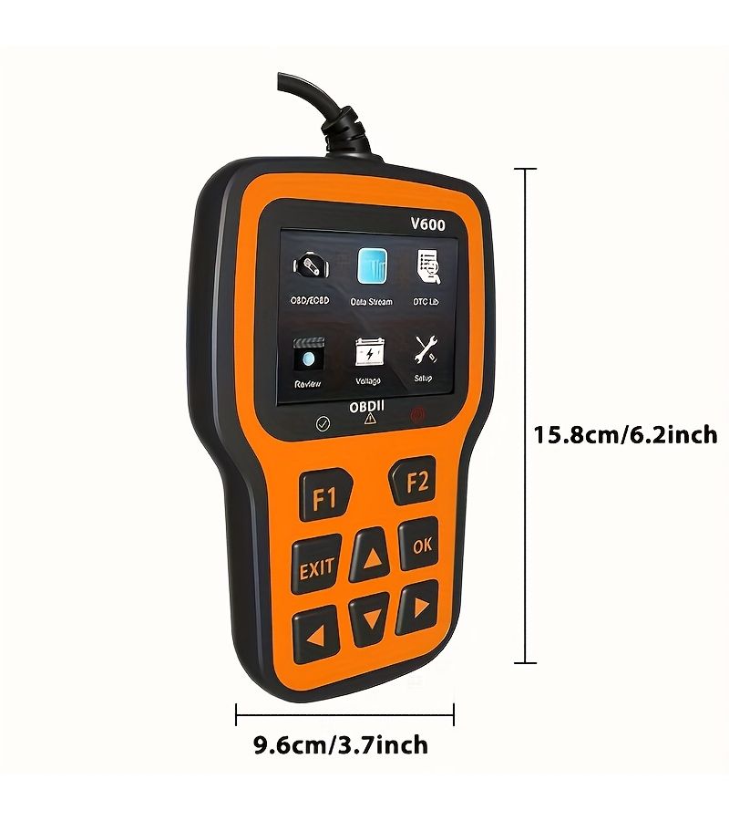 OBD2 Scanner Car Diagnostic Tool Blue Color Display Full Functionality Supports Ten Languages No Battery Required - Image 2