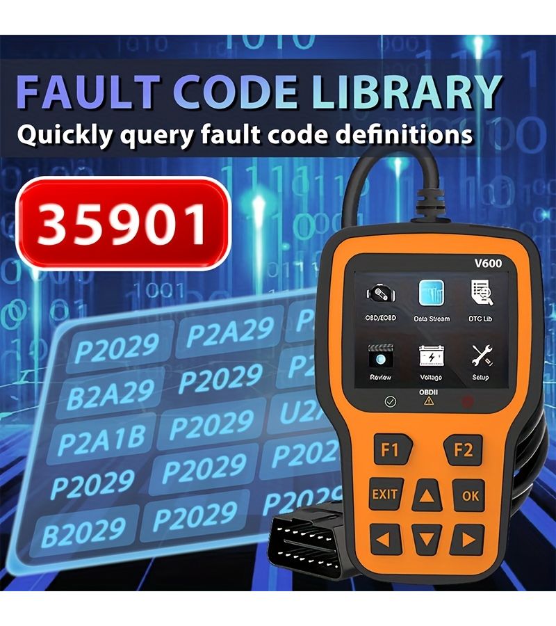 OBD2 Scanner Car Diagnostic Tool Blue Color Display Full Functionality Supports Ten Languages No Battery Required - Image 5