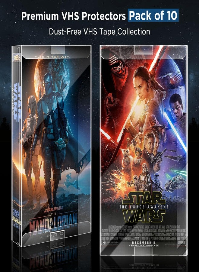 CollectHall VHS Tapes Protector - Premium VHS Cassette Tape Storage & Protector, Durable VHS Protectors for Home & Kitchen Media Storage - (Ultimate 10 Packs) - Image 2