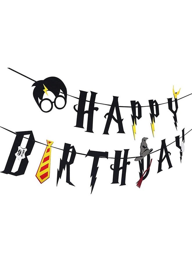 Confetti Confetti! Magical Wizard Harry P Happy Birthday Banner Magician Party Decorations Supplies Set, Garland Party Decoration Wizard Party Supplies Potter Themed Party  - Image 4