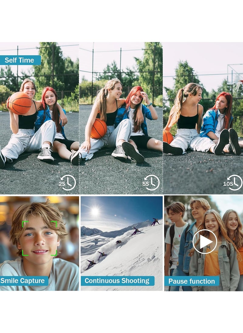 Generic - Digital Camera, 4K Vlogging Camera for YouTube Autofocus 48MP UHD Cameras for Photography with Anti-Shake, 16X Digital Zoom Point and Shoot Digital Camera with 32GB Card for Teens Adult Beginner - Image 1
