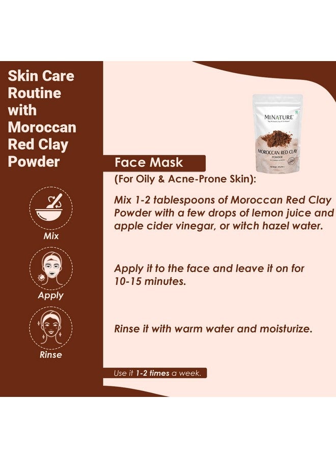 minature مسحوق الطين الأحمر من مي ناتشر راسول | لتنظيف عميق للوجه، توحيد لون البشرة، حب الشباب والعناية بالشعر | لجميع أنواع البشرة واستخدام مشترك | 100% نقي وعشبي قناع للعناية بالشعر والبشرة | 227 جرام (8 أوقية) عبوة من 2 - Image 5