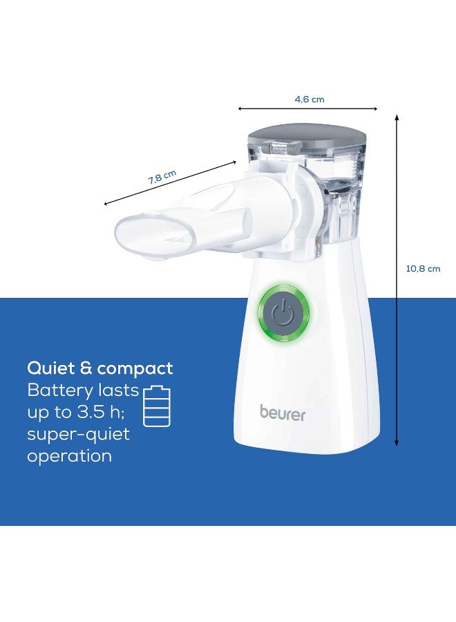 Beurer Renewed - Beurer IH 57 Inhaler, nebulization with vibrating membrane technology and aerosol with rechargeable battery, for use in colds, asthma and other respiratory tract diseases - Image 3