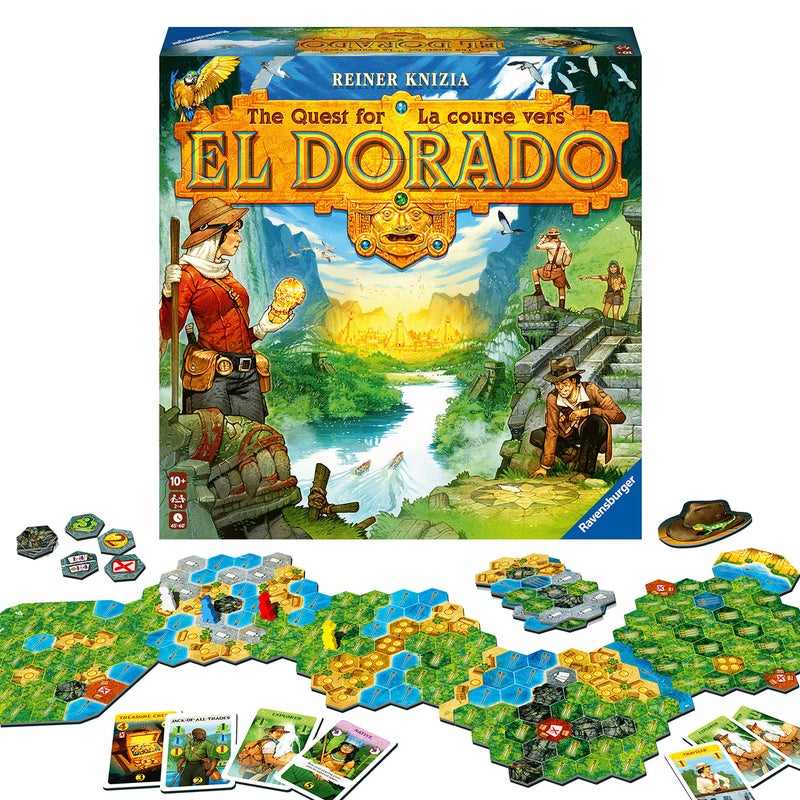 Ravensburger لعبة الطاولة الاستراتيجية المثيرة "رحلة إلى إلدورادو" من رافينسبورجر مناسبة للأطفال والبالغين مصممة لـ 2-4 لاعبين تشمل توسعة صغيرة - Image 1