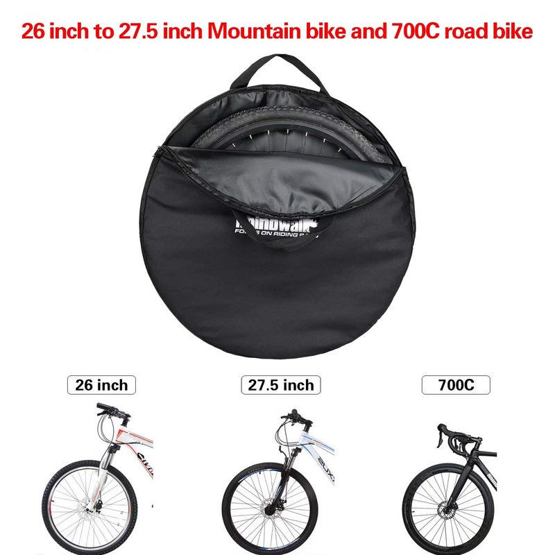 Rhinowalk Bike Wheel Bag Wheelset Carrying Bag 26 to 27.5 inch MTB Mountain Bike/700C Road Bike Wheel Travel Case