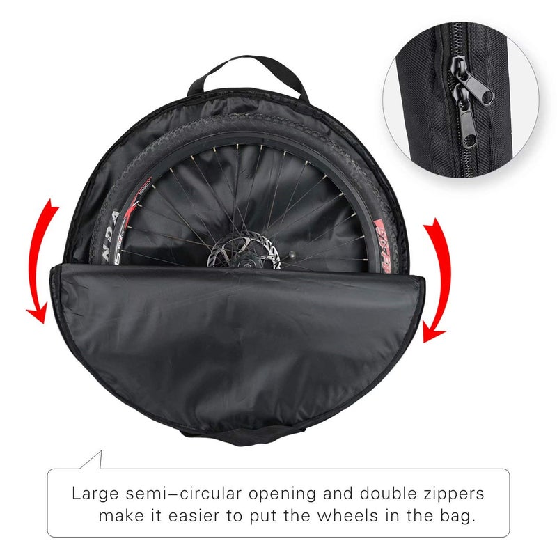 Rhinowalk Bike Wheel Bag Wheelset Carrying Bag 26 to 27.5 inch MTB Mountain Bike/700C Road Bike Wheel Travel Case