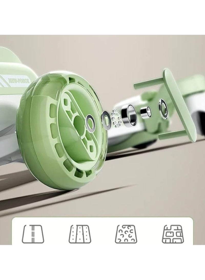 سكوتر أطفال 3 عجلات بإضاءات LED وموسيقى وكشاف أمامي – مقبض قابل لتعديل الارتفاع – مناسب للأطفال من 3 إلى 12 سنة - Image 3